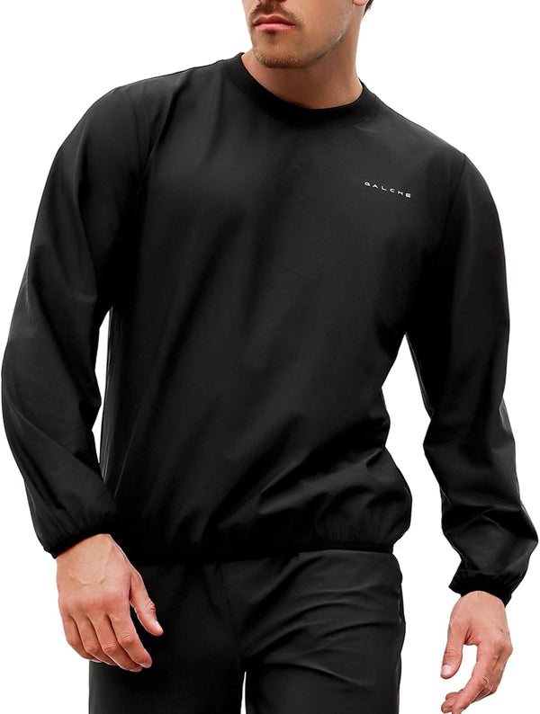 Sauna Suit for Men, 2 Piece Set Weight Loss Sweatshirts Pant Gym Workout Boxing Clothes