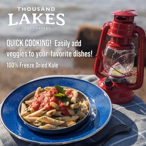 1 100% Thousand Lakes Freeze Dried Vegetables - Diced Kale ounce | Kale Flakes | No Salt Added
