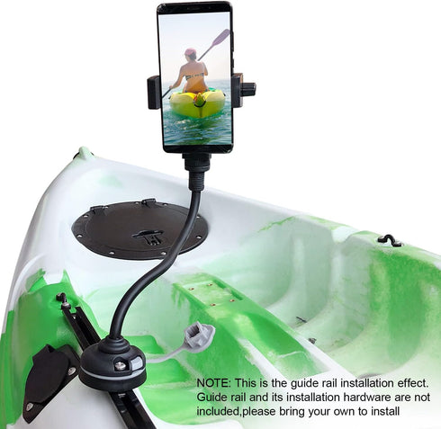Lixada Kayak Phone Mount - Universal Boat Bracket Canoe Camera Holder with Flexible Long Arm