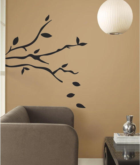RoomMates RMK1317GM Tree Branches Peel and Stick Wall Decals, Black