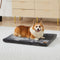 Memory Foam Dog Crate Pad, Medium 30-inch, Grey Orthopedic Pet Bed Mat with Waterproof Lining, Removable Washable Cover