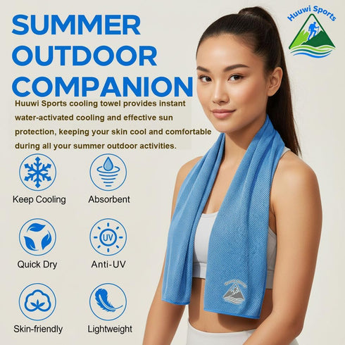 4 Pack, 40"x12" Cooling Towel Ice Towel for Instant Relief, Microfiber Chilly Towel for Sports, Gym, Running, Yoga