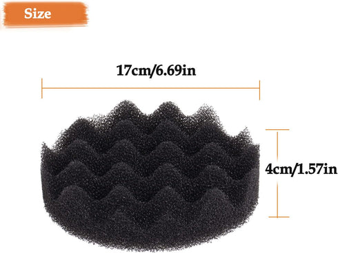 Swess FX6 Carbon Filter Pads, 8 Pack Replacement Foam Filter Pads Compatible with Fluval FX4/FX5, Black