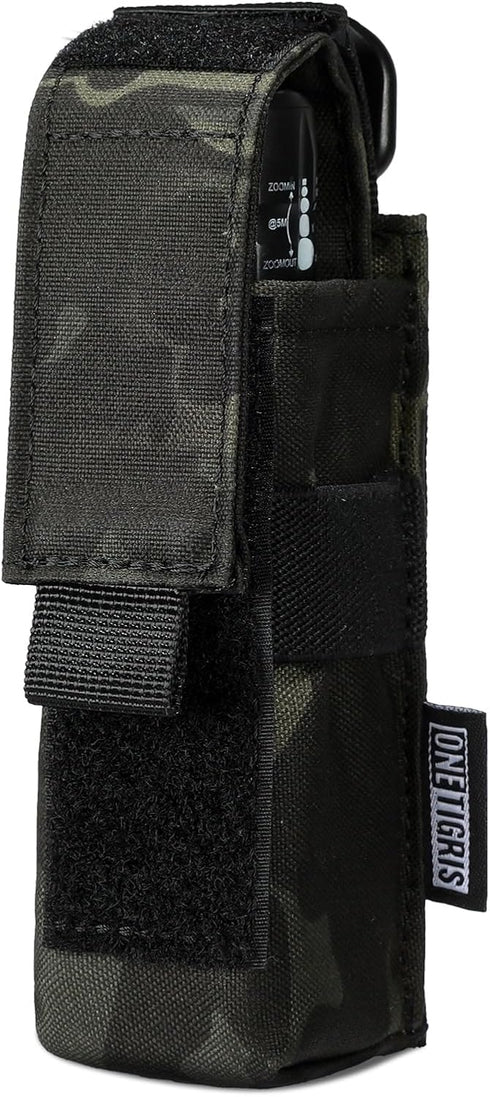 OneTigris Tactical Flashlight Holster, Molle Flashlight Pouch Holder for Belt, 1000D Cordura Nylon