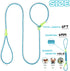 DaFuEn 6 FT Lightweight Dog Slip Lead, Classic Training Leash for Small Medium Puppies, No-Pull Slip Leash and Collar