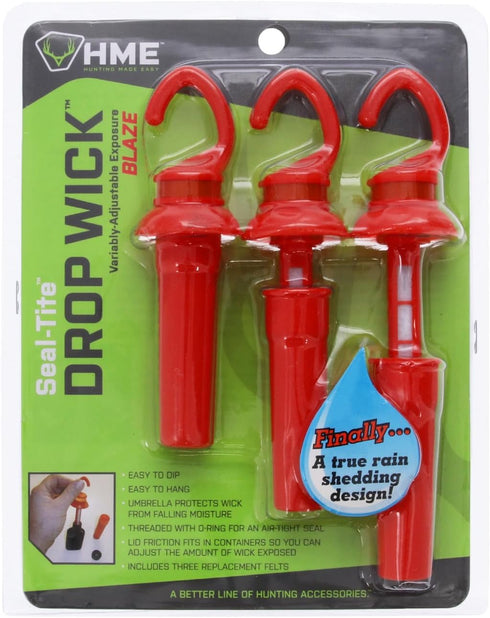 HME Seal-Tite Drop Wick with Replacement Felts (Pack of 3) | Easy-to-Use Air-Tight Scent Dispenser with Rain Protection