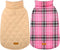 Kuoser Waterproof Dog Jacket, Pink XL, Adjustable Durable Coat for Extra Large Dogs