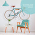 WOKK Wooden Bike Wall Mount - Horizontal Bicycle Rack for Home or Garage, Elegant Indoor Storage