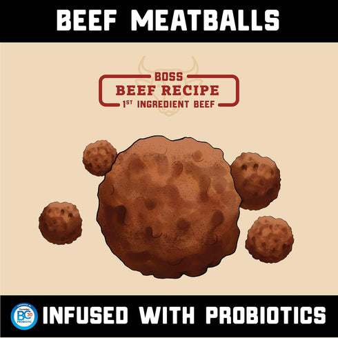 Boss Dog Boss Proballs Meatball Treats for Dogs & Cats - Beef Recipe, 3 oz Bag (Pack of 2)