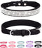 Dog Collar for Small Medium Large Dogs, Bling Girl Dog Collars, Pink Rhinestone Puppy Collars, L, Black