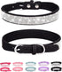 Dog Collar for Small Medium Large Dogs, Bling Girl Dog Collars, Pink Rhinestone Puppy Collars, L, Black
