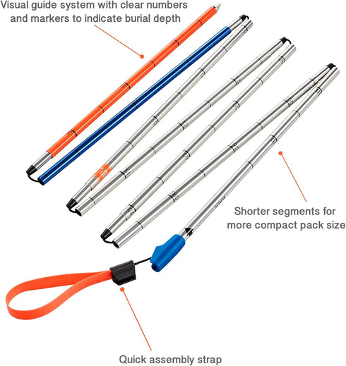Ortovox Alu 240 Light Avalanche Probe, Extendable for Search & Rescue