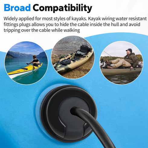 Dfnidy Kayaks Through Hull Wiring Kits, Replacement Kayak Thru Hull Wiring Plugs Compatible with Wilderness Systems