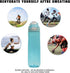 2-Pack 26oz 100% DEARART Grey and Sky Blue Water Bottles No Straw, Easy Clean BPA FREE Leakproof, Clear Bottle