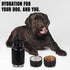 AGH Dog Water Bottle, 32oz Portable Bottle with Detachable Bowl for Food Feeding, Stainless Steel for Travel (Black)