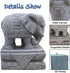 Asian Aquarium Foo Dogs Statue, Fish Tank Decorations, Feng Shui Elephant Ornaments for 10 Gallon Tanks
