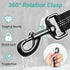 rabbitgoo Tactical Dog Leash, Bungee Training Leash with Shock Absorption, Black, 5.2FT with 2 Padded Handles