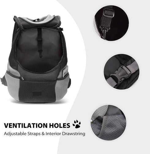 Dog Backpack Carrier - Pet Travel Carriers for Small Dogs and Cats, Convenient Pet Travel Backpack