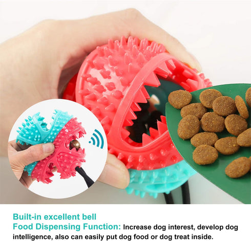 Guardians Dog Chew Toy with Suction Cup for Aggressive Chewers, Food Dispensing Ball for Small Medium Dogs