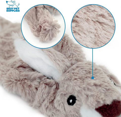 Best Pet Supplies 2-in-1 Stuffless Squeaky Dog Toys, Soft Durable Fabric for Small, Medium, Large Pets, Holds Plastic