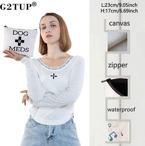 G2TUP Dog Medicine Bag - Dog Meds Vet Tech Gifts and Essentials Storage for Travel, Camping, Car Emergency (Dog Meds)