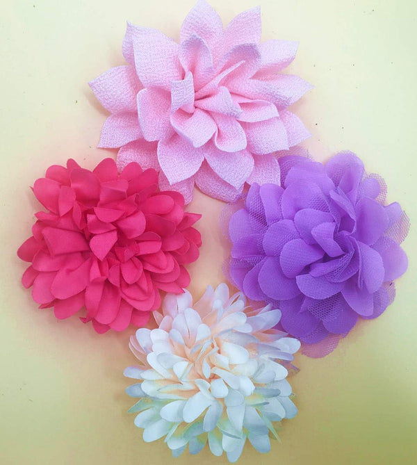 BoomBone Dog Collar Flowers Accessory, Pack of 4 Flower Charms Sliders for Dog Collars