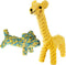 SunGrow Giraffe Cotton Knot Ropes - Handwoven Chew Items for Small Breeds Dog - 2 Pieces per Pack