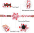 Valentine's Day Dog Collar with Flower, Adjustable Pink Flower Collar for Medium Small Large Dogs, Girl Pet Gift