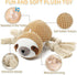 Sloth Interactive Squeaky Dog Toys, Crinkle Plush Chew Toy for Small Medium Large Breeds, Cute Puppy Teething Toys