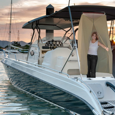 Privacy Tent for Boats - Pull-Down Type Privacy Curtain Suitable for Bimini Top