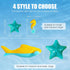Floating Luminous Dog Toy, Squeaky Glow in The Dark Toy for Small Dogs (Kit Small Seahorse + Small Starfish)