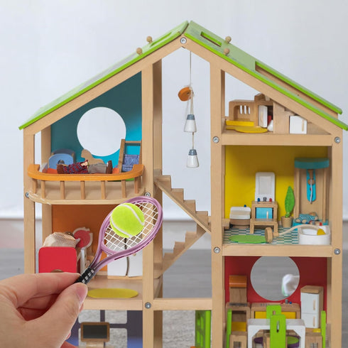 STOBOK Kids Mini Toys Badminton Set, Mini House Tennis Set, Miniature Tennis Racket Photography Props