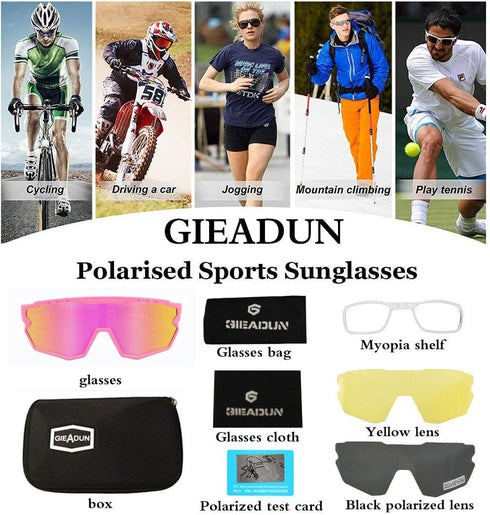Sports Polarized Sunglasses for Adults and Youth - Cycling, Softball, Baseball, Fishing, Ski, Golf