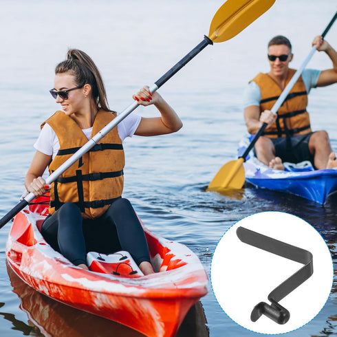PATIKIL Kayak Paddle Snaps, Tent Pole Clips, Steel V Shaped Single Pin Lock Tube Pole Clip for Camping