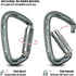 FresKaro 4inches Climbing Carabiners, UIAA CE Certified, Twist Auto Locking, Made of 7075 Aluminium, Lightweight
