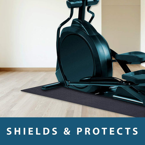 MotionTex Exercise Equipment Mat for Treadmill, Rowing Machine, Elliptical, Home Gym Floor Protection, 30" x 66"