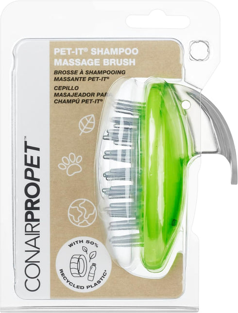 CONAIRPROPET Shampoo Massage Brush - Ergonomic Dog Brush for Shampoo and Bathing