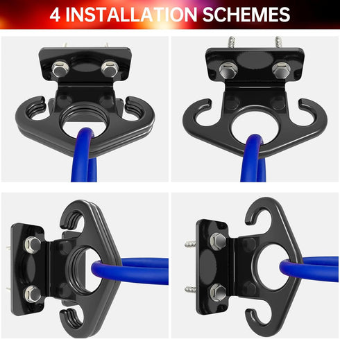 Resistance Band Wall Anchors, Black Wall Mounted Hooking Platform, Training Anchor for Home Gym Workouts