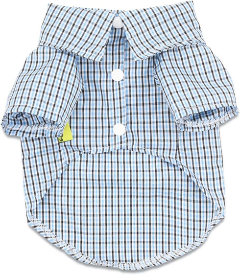 DroolingDog 3 Pack Plaid Dog Tee Shirt, Puppy Button Up Shirts, Breathable Summer T-Shirts for Small Dogs