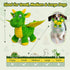 BBeary 5 (Green,10") Squeaky Dog Toys - Soft Plush Dragon Dog Toy with Squeakers & Crinkle Paper, Dog Toys for Small