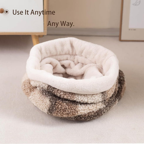 Cozy Cat Bed Cave Sleeping Bag, Pet Mat Warming Pad Sack for Cats and Small Dog,Burrowing Soft Comfortable Bed(