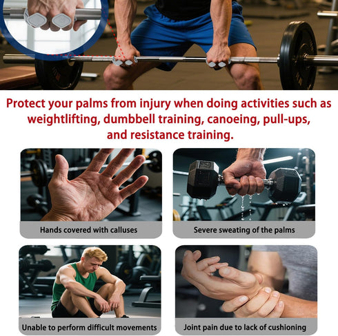 Monattrod Upgraded Weight Lifting Grips for Women & Men - Extra Large & Thick Non-Slip Gym Grips with Cooling Towel