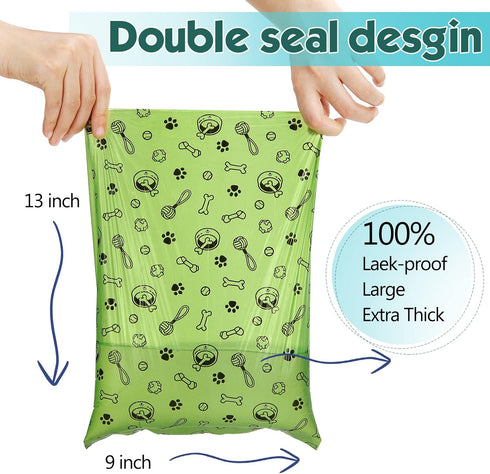 1080 Pack, Dog Poop Bags Bulk Value Strong Leak-Proof Doggie Bags for Poop, Dog Waste Bag Refill Rolls