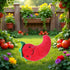 ZGLUZP 1 Pc Funny Red Fruit Dog Toys, Vegetable Dog Toys Squeaky Plush Chili Eggplant Corn Puppy Toys for Small