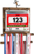 J JACKCUBE DESIGN Wood Marathon Medal and Race Bibs Display Hanger Holder