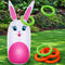 ArtCreativity 34 Easter Games Bunny Inflatable Ring Toss with 6 Rings, Easter