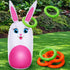 ArtCreativity 34 Easter Games Bunny Inflatable Ring Toss with 6 Rings, Easter