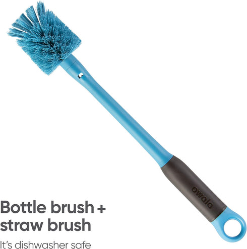 2-in-1 Owala Water Bottle Brush Cleaner and Water Bottle Straw Cleaner Brush, Water Bottle Brush with Removable Head