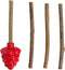 Catstages Dental Raspberry Teether with 4 Silvervine Sticks Included, Cat and Kitten