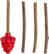 Catstages Dental Raspberry Teether with 4 Silvervine Sticks Included, Cat and Kitten